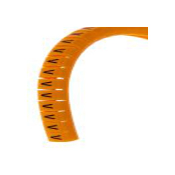RS PRO,812-1495,RS PRO 电缆标识, 卡入式固定, 线径4 → 5mm, 橙底黑字, 4mm