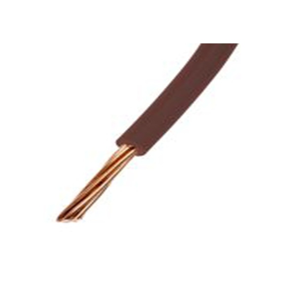 RS PRO,836-0820,棕色 面板接线 架空电缆, 2.5 mm², 100 m长 45/0.25 mm, 13 AWG 低烟，无卤, 750 V, 最高90 °C, H07Z-K系列