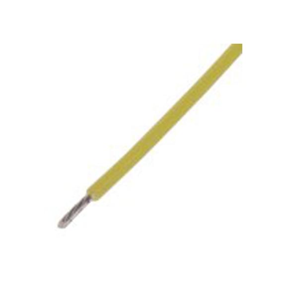 RS PRO,841-7140,黄色 设备电线 A 型 架空电缆, 0.08 mm², 100 m长 7/0.12 mm, 28 AWG 聚四氟乙烯, 300 V, 最高200 °C