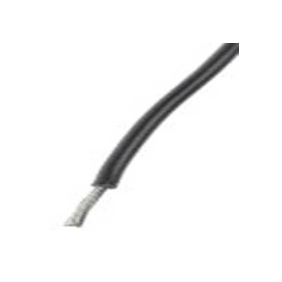 RS PRO,874-0361,黑色 绞合 安装线 架空电缆, 0.08 mm², 100 m长 7/0.12 mm, 28 AWG 聚氯乙烯, 300 V, 最高80 °C, UL1007系列