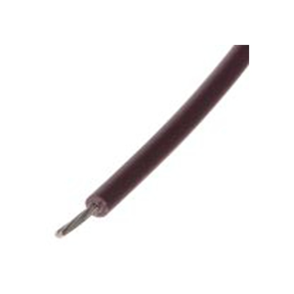 RS PRO,884-0878,棕色 绞合 PVC 绝缘设备电线 架空电缆, 0.13 mm², 100 m长 7/0.16 mm, 26 AWG 聚氯乙烯, 300 V, 最高105 °C