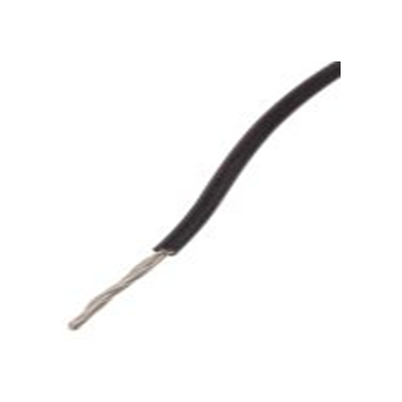RS PRO,885-0840,黑色 单芯 汽车原线 架空电缆, 0.52 mm², 100 m长 16/0.2 mm, 20 AWG 聚烯烃, 600 V, 最高150 °C, ZYRAD 500系
