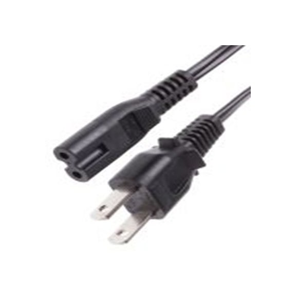 RS PRO,909-2162,2 m 电源线, 125 V, IEC C7转2针，日标 聚氯乙烯, 黑色, 符合CE标准, VFF系列