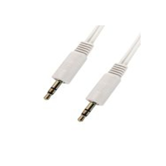 RS PRO,192-4405,RS PRO 辅助电缆, 3.5 mm 立体声插孔 公转3.5 mm 立体声插孔 公, 1 m长, 白色, RS PRO系列