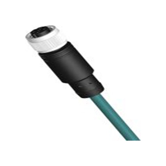 RS PRO,201-7098,RS PRO 电缆, 5 m长 4, M12转无端接, PU 黑色护套, IP40, CBF12系列