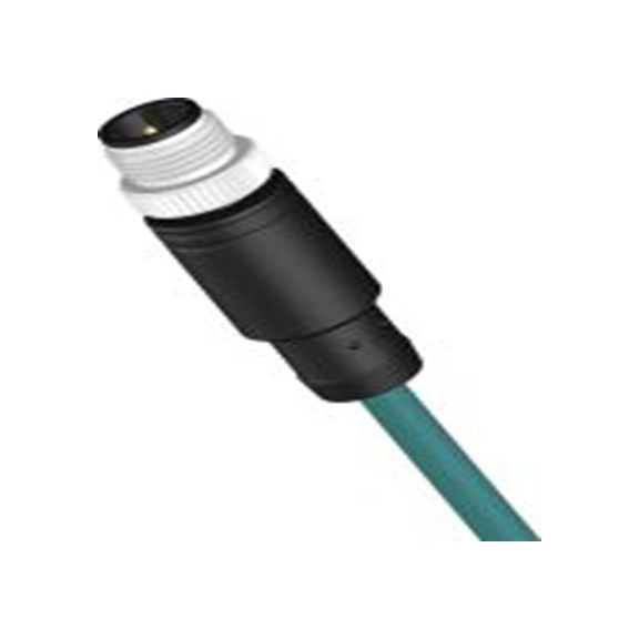 RS PRO,201-7108,RS PRO 圆形连接器, 2 m长, PU 兰绿色护套, IP40, CBM12系列