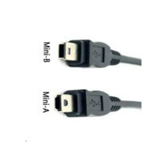 RS PRO,236-9084,RS PRO , 迷你USB A型 公转微型 USB B 型 公, 1 m长, USB 2.0, 黑色, RS PRO系列