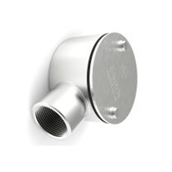 RS PRO,471-1237,电缆导管 导管配件, M4螺纹, 316 不锈钢制, 25 mm标称尺寸, 光滑表面, IP40, 银色, UK Q25系列