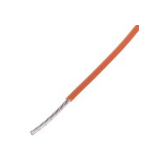 RS PRO,841-7245,橙色 设备电线 A 型 架空电缆, 0.22 mm², 100 m长 7/0.2 mm, 24 AWG 聚四氟乙烯, 300 V, 最高200 °C