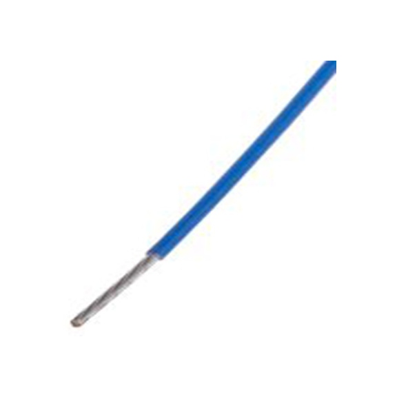 RS PRO,841-7282,蓝色 设备电线 A 型 架空电缆, 0.34 mm², 100 m长 19/0.15 mm, 22 AWG 聚四氟乙烯, 300 V, 最高200 °C