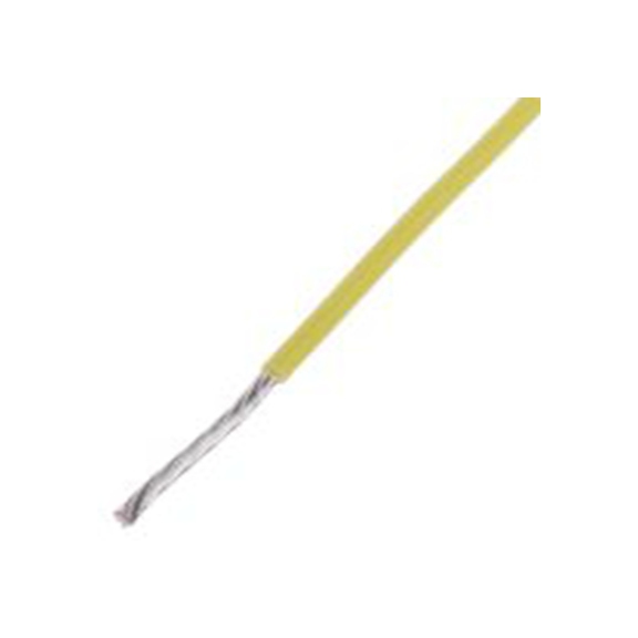 RS PRO,841-7419,黄色 设备电线 B 型 架空电缆, 0.34 mm², 100 m长 19/0.15 mm, 22 AWG 聚四氟乙烯, 600 V, 最高200 °C, PTFE B