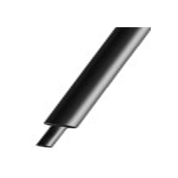 RS PRO,137-447,RS PRO 阻燃 聚烯烃 热缩管, 黑色, Φ5.4 mm, 100cm长, 2:1收缩比, 3.2 mm收缩径