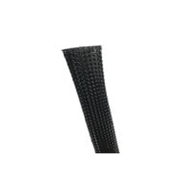 RS PRO,179-7009,可扩展 聚乙烯对苯二酸盐 黑色 电缆套管, 25m长 编织层 11 mm, BSPETFR系列