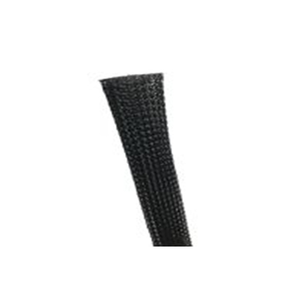 RS PRO,179-7011,可扩展 聚乙烯对苯二酸盐 黑色 电缆套管, 15m长 编织层 12 mm, BSPETFR系列
