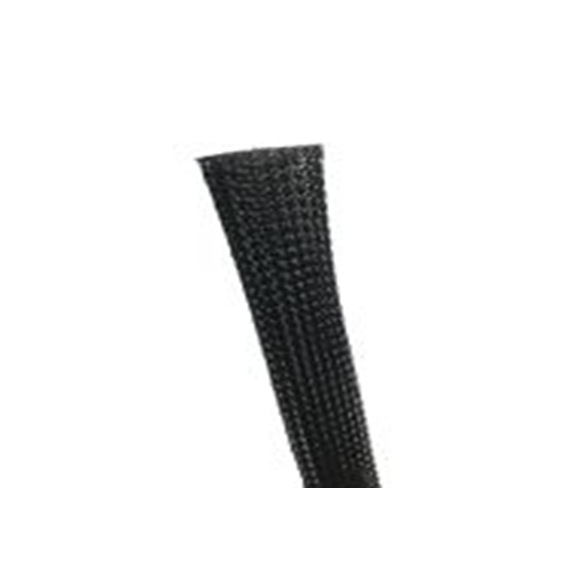 RS PRO,179-7017,可扩展 聚乙烯对苯二酸盐 黑色 电缆套管, 15m长 编织层 21 mm, BSPETFR系列
