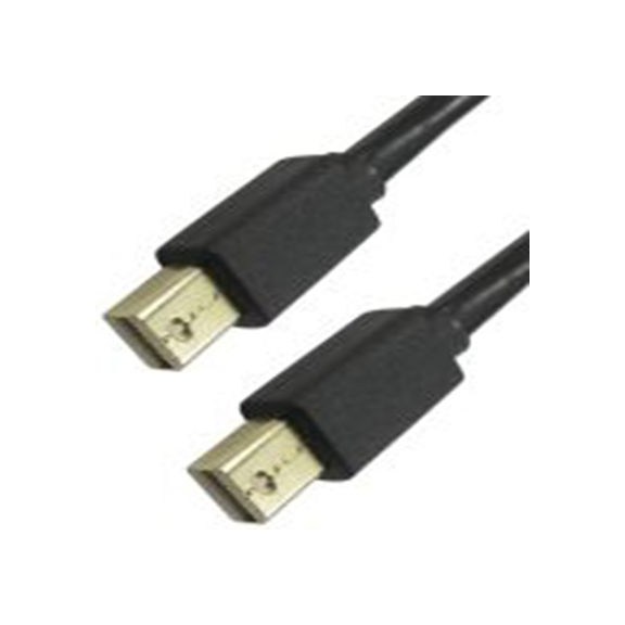 RS PRO,186-3042,RS PRO DP线, 1 m长, 微型 DisplayPort 公转微型 DisplayPort 公, 黑色 聚氯乙烯护套