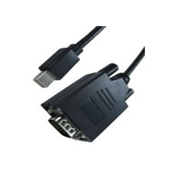 RS PRO,186-3045,RS PRO DP线, 2 m长, 微型 DisplayPort 公转VGA 公, 黑色 聚氯乙烯护套