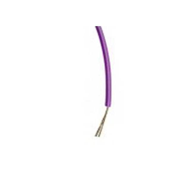 RS PRO,196-4221,紫色 单芯 设备电线 架空电缆, 0.2 mm², 100 m长 7/0.2 mm, 24 AWG 聚氯乙烯, 1000 V ac, 最高85 °C