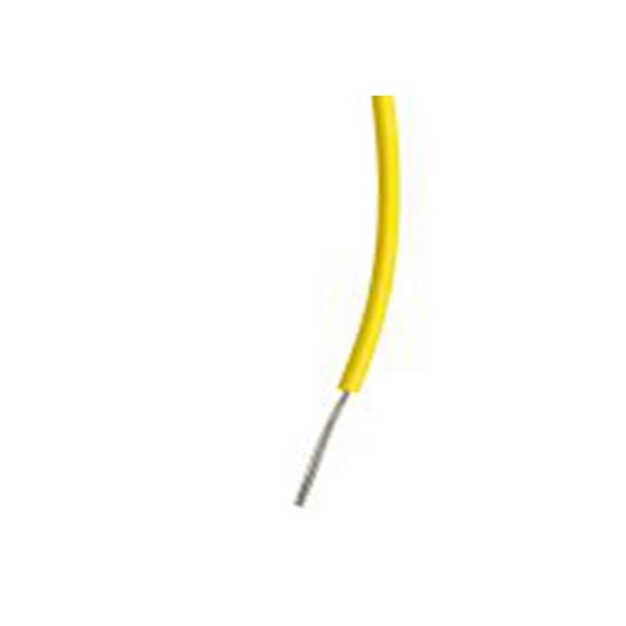 RS PRO,196-4321,黄色 单芯 设备电线 架空电缆, 0.75 mm², 100 m长 24/0.2 mm, 18 AWG 聚氯乙烯, 1500 V ac, 最高85 °C