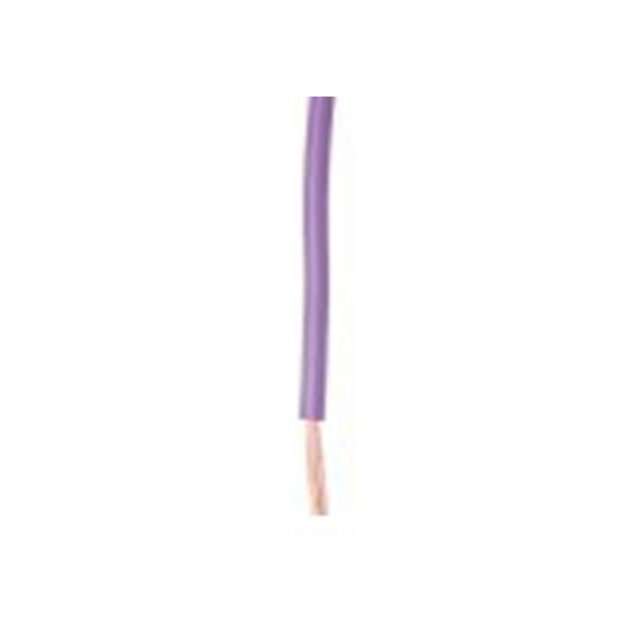 RS PRO,201-0580,紫色 PVC 电线 设备电线 架空电缆, 1 mm², 100 m长, 17 AWG 聚氯乙烯, 450/750 V, 最高70 °C, H05V-K系列