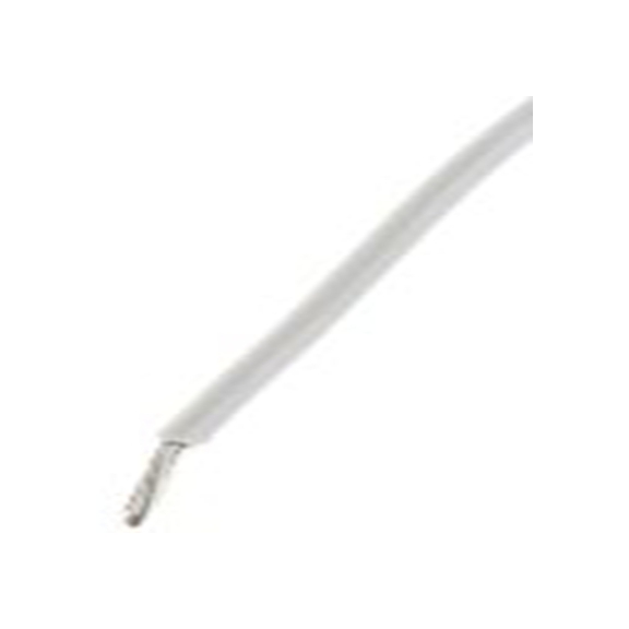 RS PRO,208-1097,白色 单芯 架空电缆, 0.51 mm², 30.5 m长 10, 20 AWG 改性聚苯醚, 600 V, 最高105 °C, 11028系列