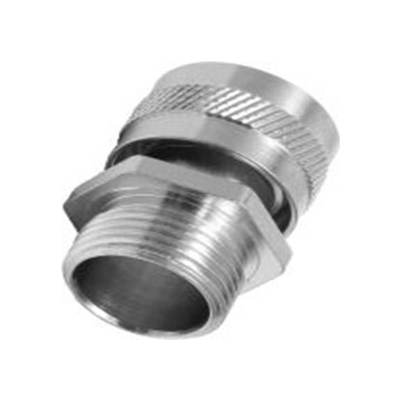 RS PRO,214-9559,电缆导管 导管配件, M20螺纹, 黄铜制, 20 mm标称尺寸, 镍表面, IP54, 银色, KMG系列