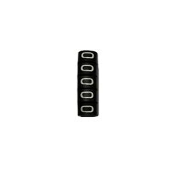 RS PRO,225-2158,RS PRO 防油 电缆标识, 滑动式固定 4.2 mm, 图例0 3 mm, 黑色, 4 mm, WEC系列