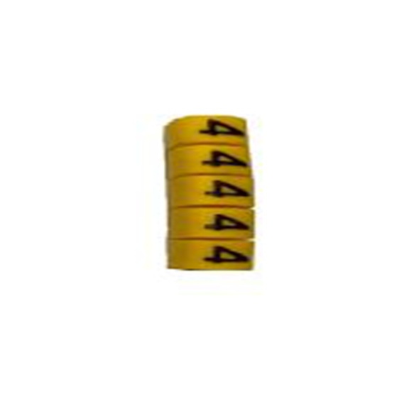 RS PRO,225-2162,RS PRO 防油 电缆标识, 滑动式固定 4.2 mm, 图例4 3 mm, 黑色, 4 mm, WEC系列