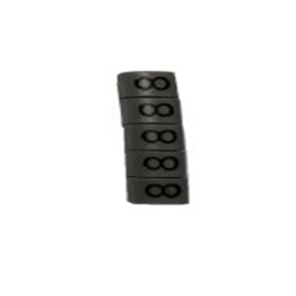 RS PRO,225-2166,RS PRO 防油 电缆标识, 滑动式固定 4.2 mm, 图例8 3 mm, 黑色, 4 mm, WEC系列