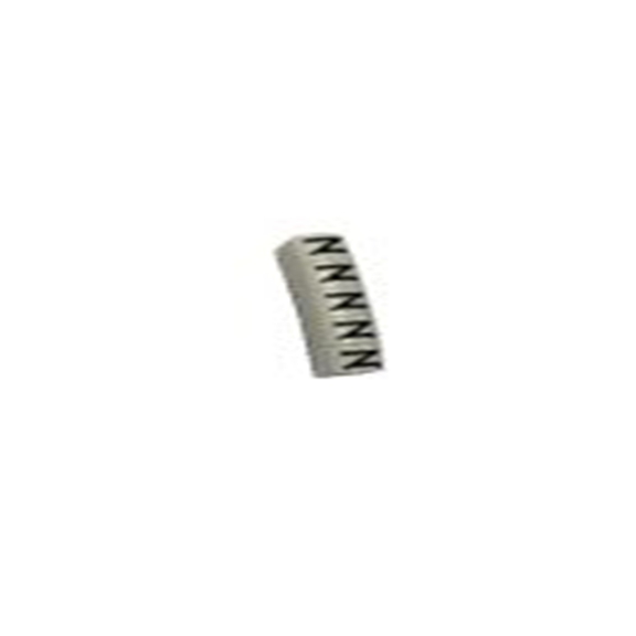 RS PRO,225-2172,RS PRO 防油 电缆标识, 滑动式固定 4.2 mm, 图例N 3 mm, 黑色, 4 mm, WEC系列