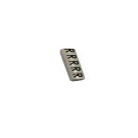 RS PRO,225-2173,RS PRO 防油 电缆标识, 滑动式固定 4.2 mm, 图例R 3 mm, 黑色, 4 mm, WEC系列