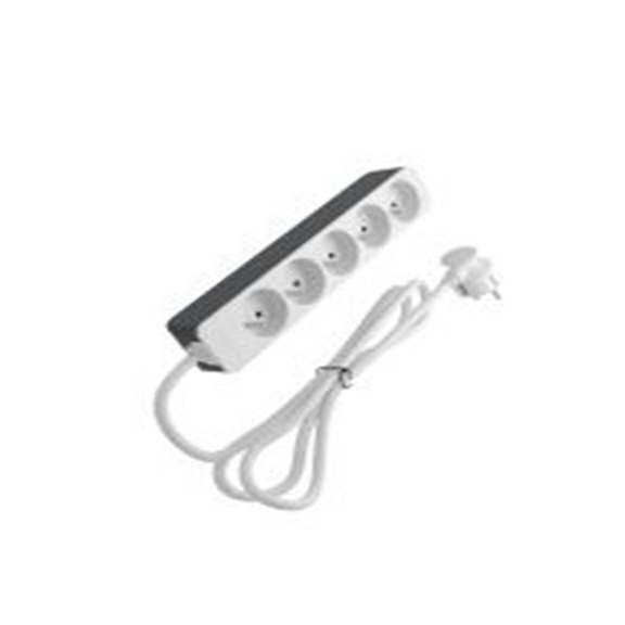 RS PRO,226-9490,白色 移动插座, 额定电压250 V, 5个 E 型插座, 电缆长1.5 m, IP20防护等级