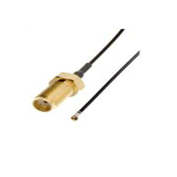 RS PRO,227-2076,射频 同轴电缆, 152 mm长, 50 Ω, 端接, 1.13 mm外径, 黑色, MHF4, SMA系列