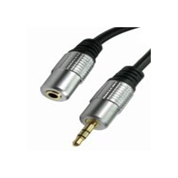 RS PRO,229-9925,RS PRO 辅助电缆, 3.5 mm 立体声插孔 公转3.5 mm 立体声插孔 母插, 500 mm长, 黑色