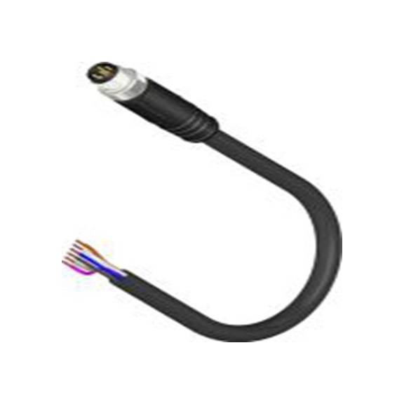 RS PRO,230-5672,RS PRO 传感器执行器电缆, 5 m长 6, 直向 公转自由端 无端接, PU 黑色护套, IP40, CBM08系列