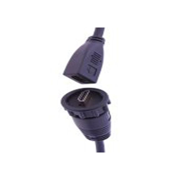 RS PRO,231-7917,HDMI 电缆, 高速, HDMI 公转 HDMI 母插, 2 m长, 黑色