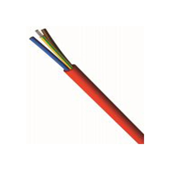 RS PRO,236-8701,RS PRO 三芯SIHF电线, 0.75 mm², 6 A, 300 V，500 V, 砖红聚硅酮护套