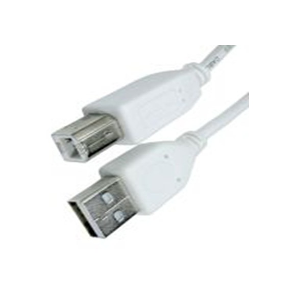 RS PRO,251-3241,RS PRO , USB A 型 公转USB B 公, 3 m长, USB 2.0, 白色, RS PRO系列