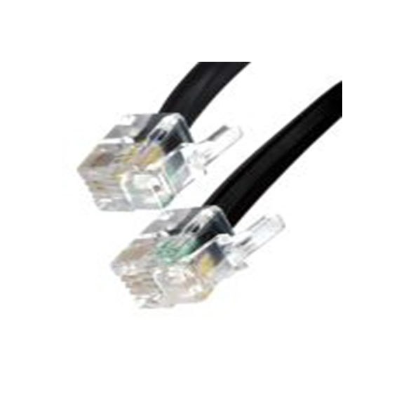 RS PRO,266-2235,电话线, RJ10 公转 RJ10 5 m 公, 黑色护套