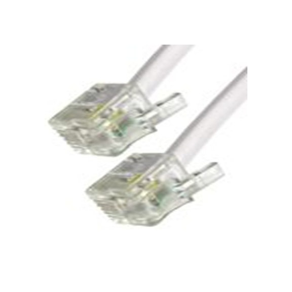RS PRO,266-2244,电话线, RJ11 公转 RJ11 1 m 公, 白色护套