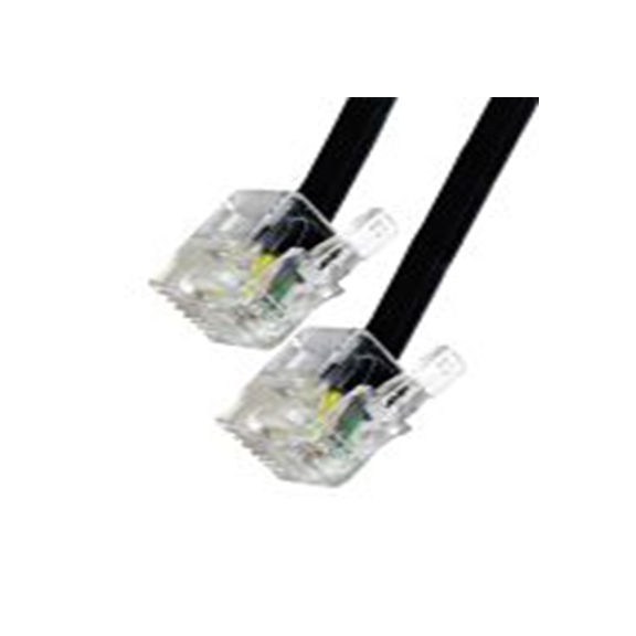 RS PRO,266-2443,电话线, RJ11 公转 RJ11 5 m 公, 黑色护套