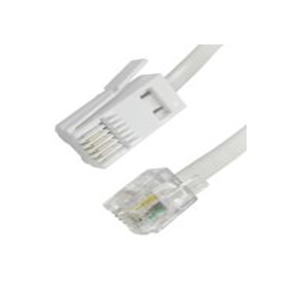 RS PRO,266-2456,电话线, RJ11 公转 BT 2 m 公, 白色护套