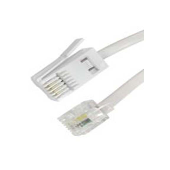 RS PRO,266-2466,电话线, RJ11 公转 BT 15 m 公, 白色护套, RS PRO系列