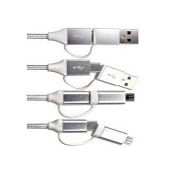RS PRO,266-2589,RS PRO , USB A 型, USB C 型 公转微型 USB B 型, USB C 型 公, 1.5 m长, USB 2.0, 白色