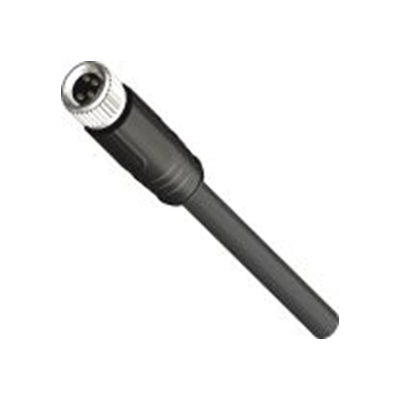 RS PRO,283-4865,RS PRO 执行器/传感器电缆, 6 m长 4, M8, 直向 母插转自由电缆端 无端接, 聚氯乙烯 黑色护套, IP40
