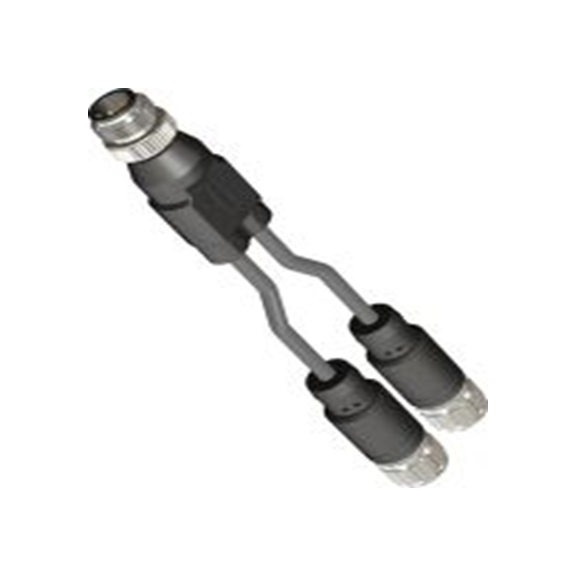 RS PRO,283-5012,RS PRO 执行器/传感器电缆, 300 mm长 4, M12, 直向 公 4转M12, 直 母插, PU 黑色护套, IP40, CY12M4系列