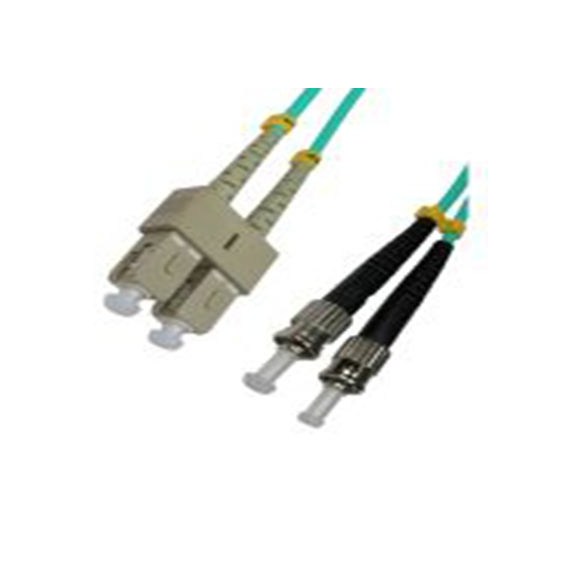 RS PRO,284-6967,2芯 OM3 光纤电缆, 500 mm长, Φ3 mm线芯, 低烟，无卤 淡蓝色护套