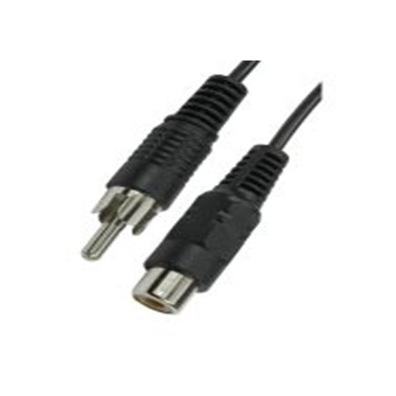 RS PRO,286-2798,RS PRO 莲花头音频线, RCA 公转RCA 母插, 5 m长, 黑色