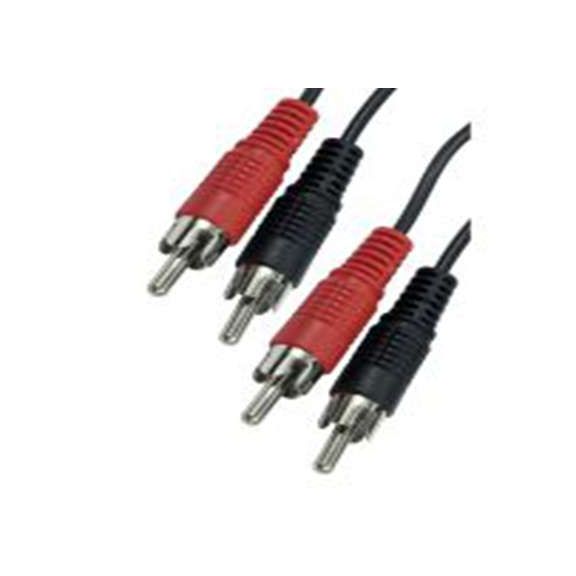 RS PRO,286-2803,RS PRO 莲花头音频线, RCA 公转RCA x 2 公, 5 m长, 黑色