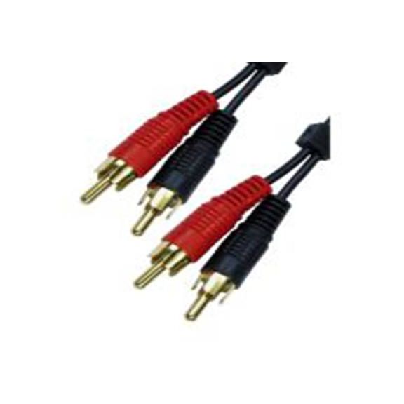 RS PRO,286-2817,RS PRO 莲花头音频线, RCA 公转RCA x 2 公, 15 m长, 黑色